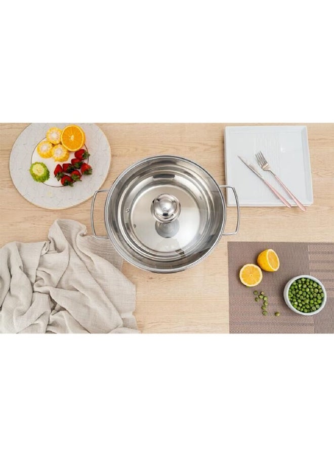 Bien Servi Durable Easy Cleaning Chafing Dish with Literid and Stand Silver 1 Liter DZW-A1010 - Image 2